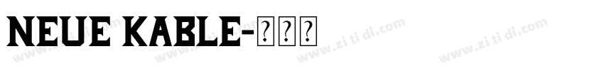 neue kable字体转换